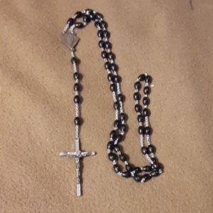 Black and silver rosary